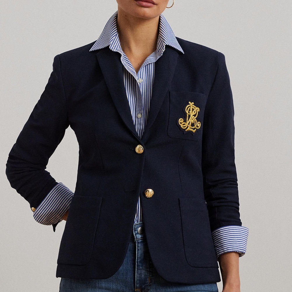 Ralph Lauren Gold Emblem Navy Jacket